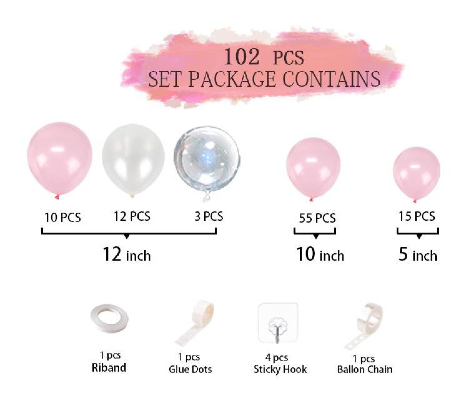 Pink Silver White Lake Blue Balloon Arch Kit, Can Be Matched With Three-dimensional Love Shape Balloon, Suitable For Birthday Party Anniversary Wedding Decoration Theme Party