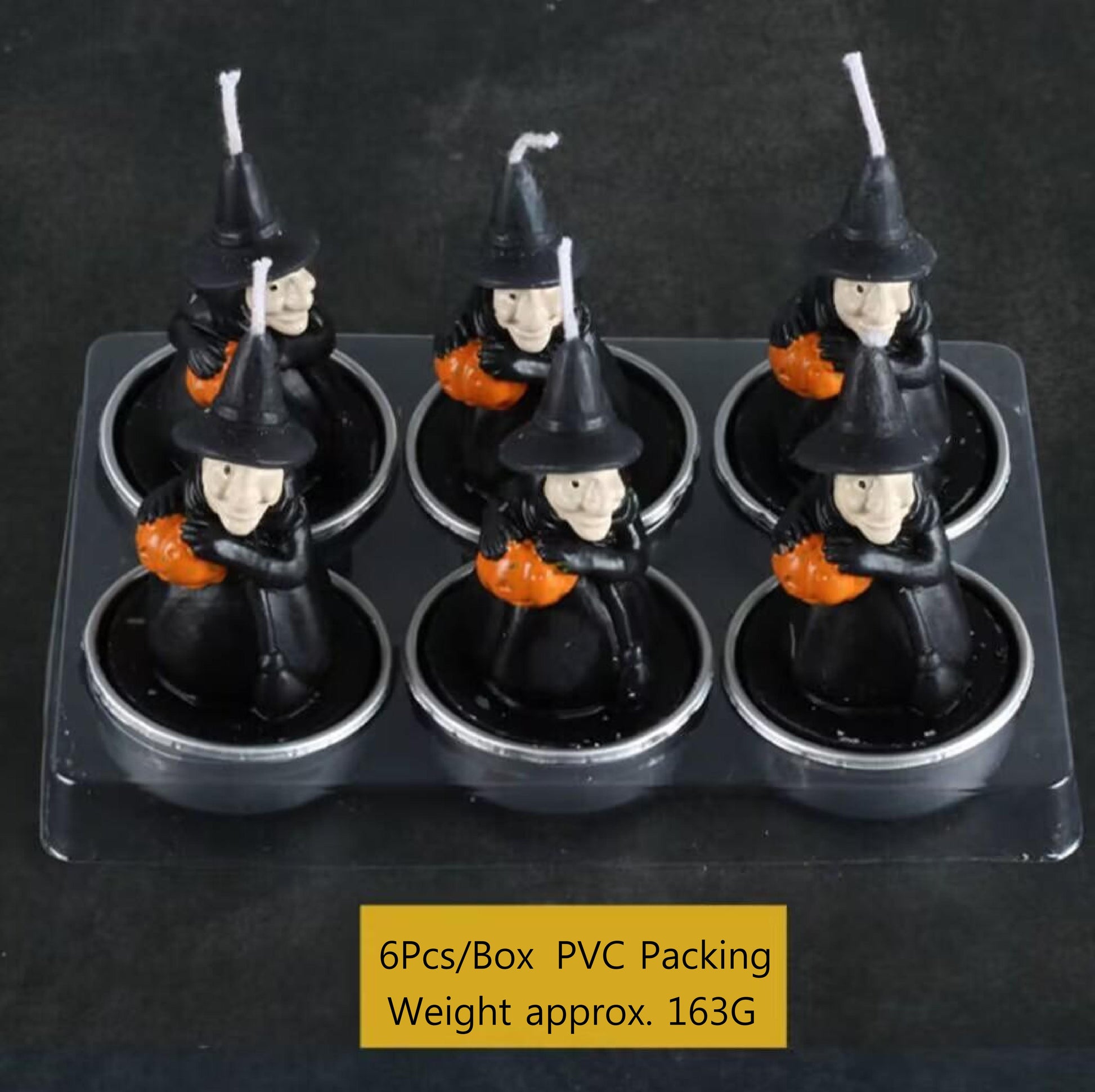 Pumpkin Smiley Pumpkin Witch Spice Candle Tea Light Candle, 6 Pack Tea Lights for Pumpkin Decorations, Halloween, Home, Holiday Gifts, Autumn Decorations for Parties