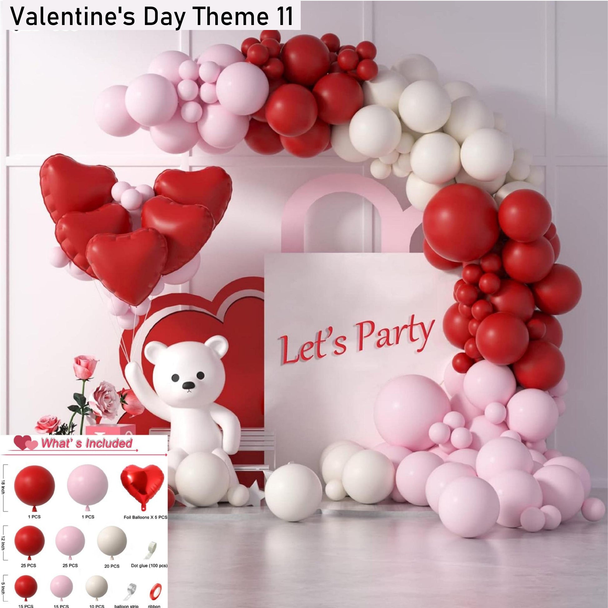 Valentine's Day Theme Balloon Set Valentine's Day Tanabata Wedding Confession Decoration Balloon Props