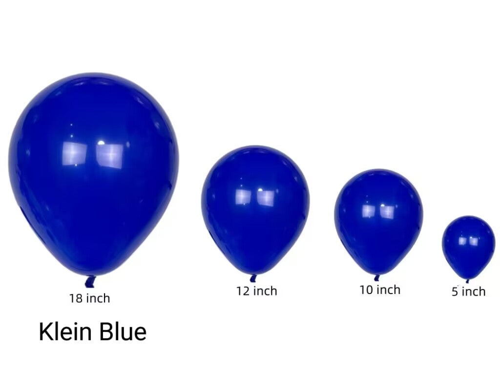 100pcs/pack Thirteen Vintage Blue Latex Balloons in Sizes from 5" to 18" for Children's Birthday Parties, Weddings, Anniversaries, Festivals, Holidays, and More