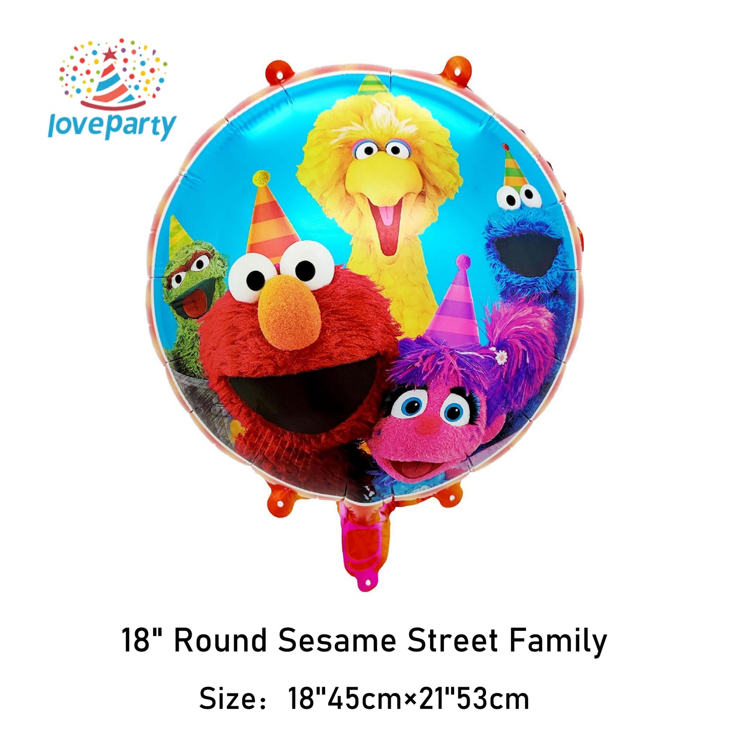 New Cartoon Animation Sesame Street Family Elmo Children's Birthday Party Decoration Aluminum Foil Balloons