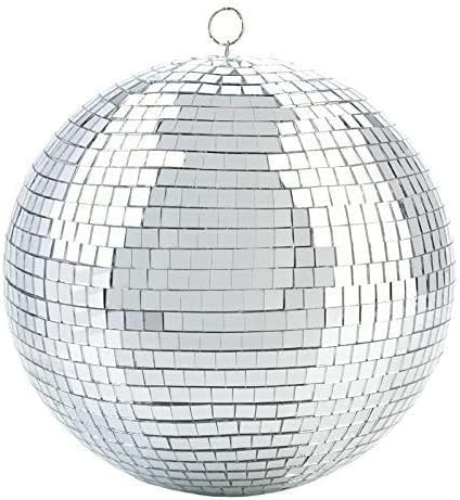 Mirror Disco Ball - Cool and Fun Silver Hanging Party Disco Ball - Large Party Decorations, Party Designs