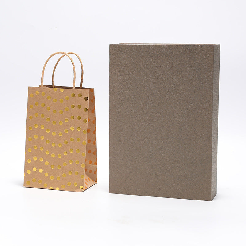 Paper Bag Christmas Gift Storage Packaging Kraft Paper Handbag Gift Shopping Bag Handheld Bag Printing