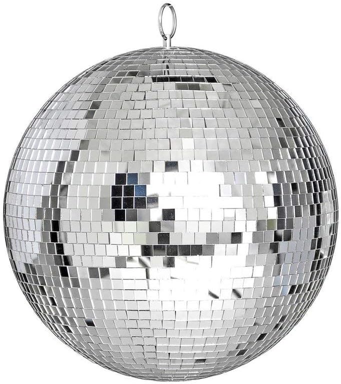 Mirror Disco Ball - Cool and Fun Silver Hanging Party Disco Ball - Large Party Decorations, Party Designs