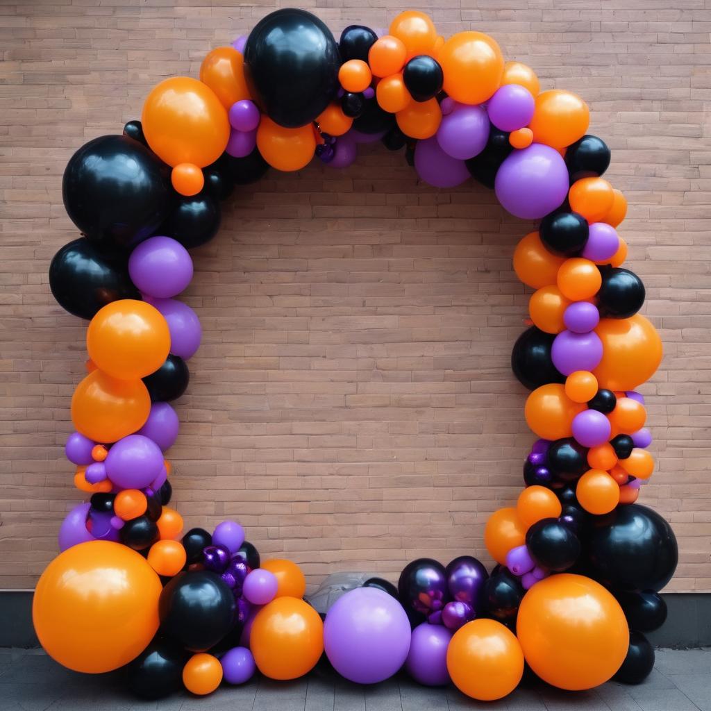 Set, 240Pcs Black Purple Orange Colour Arch Set With Black Balloons, Purple Balloons, Orange Balloons, Suitable For Halloween, Birthday Party, Anniversary, Festival Celebration, Background Decoration, Party Decoration, Party Supplies