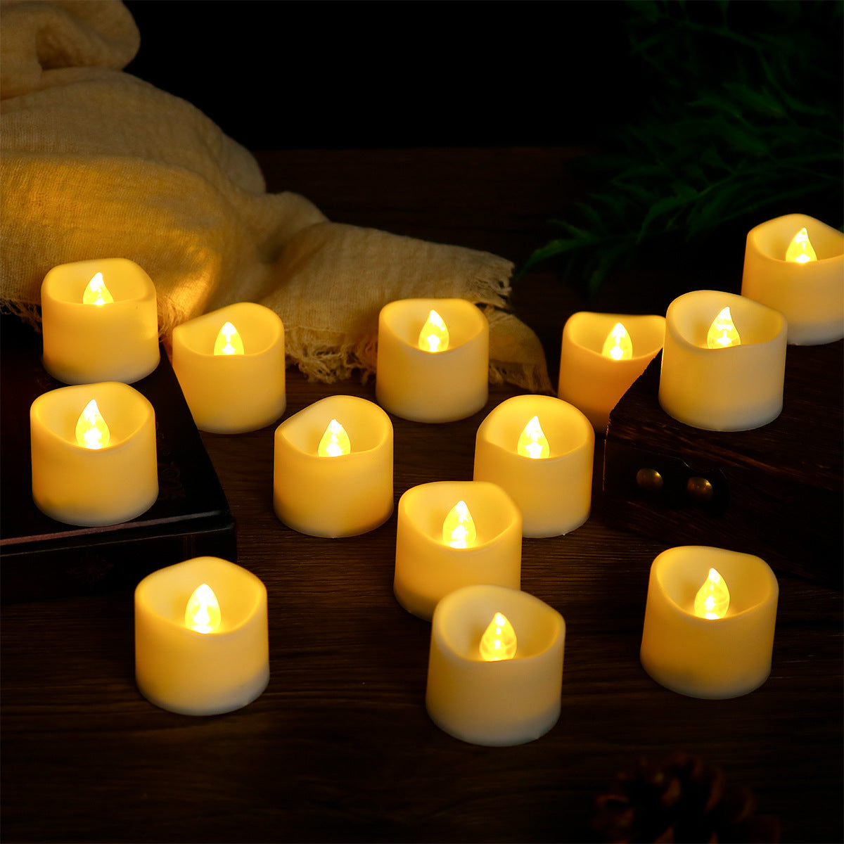 24pcs/set Flameless LED Tea Lights Candles Battery Operated, 100+Hour Fake Electric Candles TeaLights for Votive, Aniversary, Wedding Centerpiece Table Decor, Funeral, Halloween, Christmas