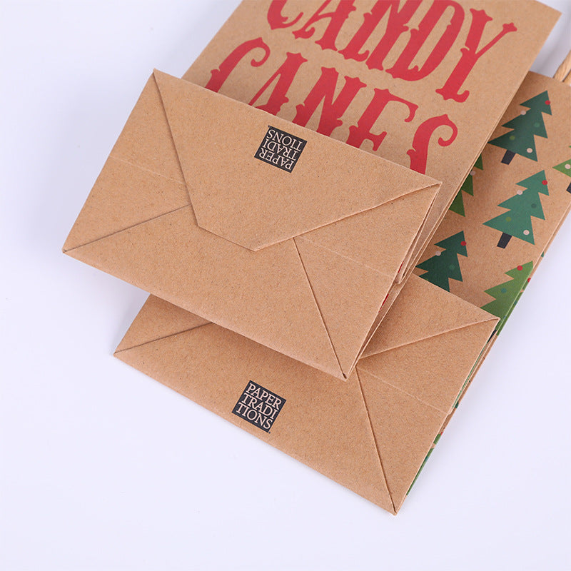 Paper Bag Christmas Gift Storage Packaging Kraft Paper Handbag Gift Shopping Bag Handheld Bag Printing