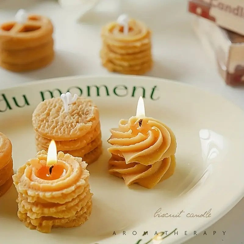4pcs Cookies Scented Candle Gift Set, Home Decor Candle Scent, Birthday Party Decoration