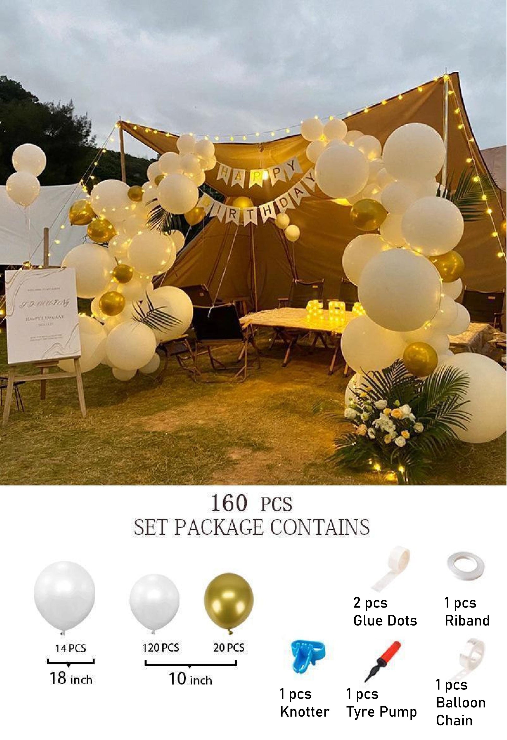 Outdoor Party Party Balloon Open-air Party Arrangement Camping Tent Decoration Balloon Canopy Atmosphere Party Balloon