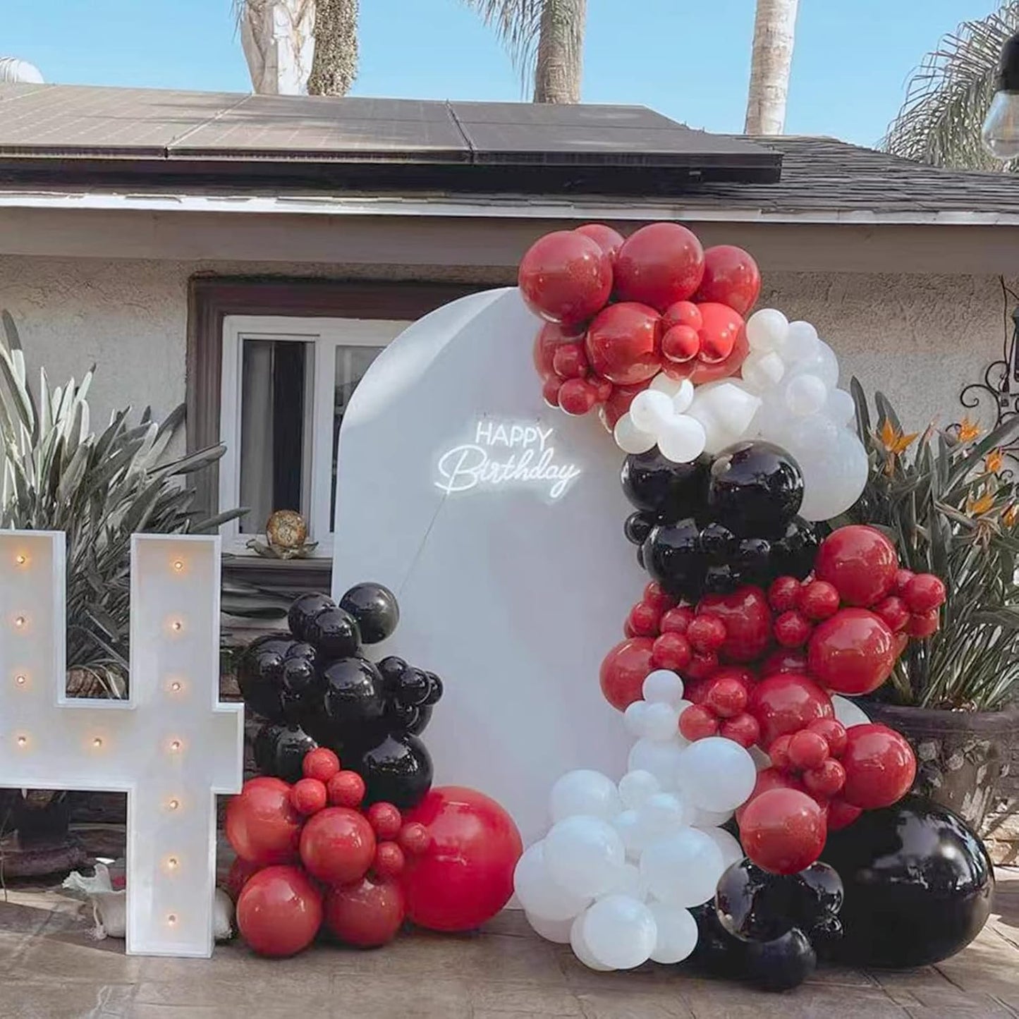 Balloon Wreath Set 120pcs Navy & Gold Confetti White Balloon Arches For Graduation Birthday Party Baby Shower DIY Decoration New Year Graduation Decoration