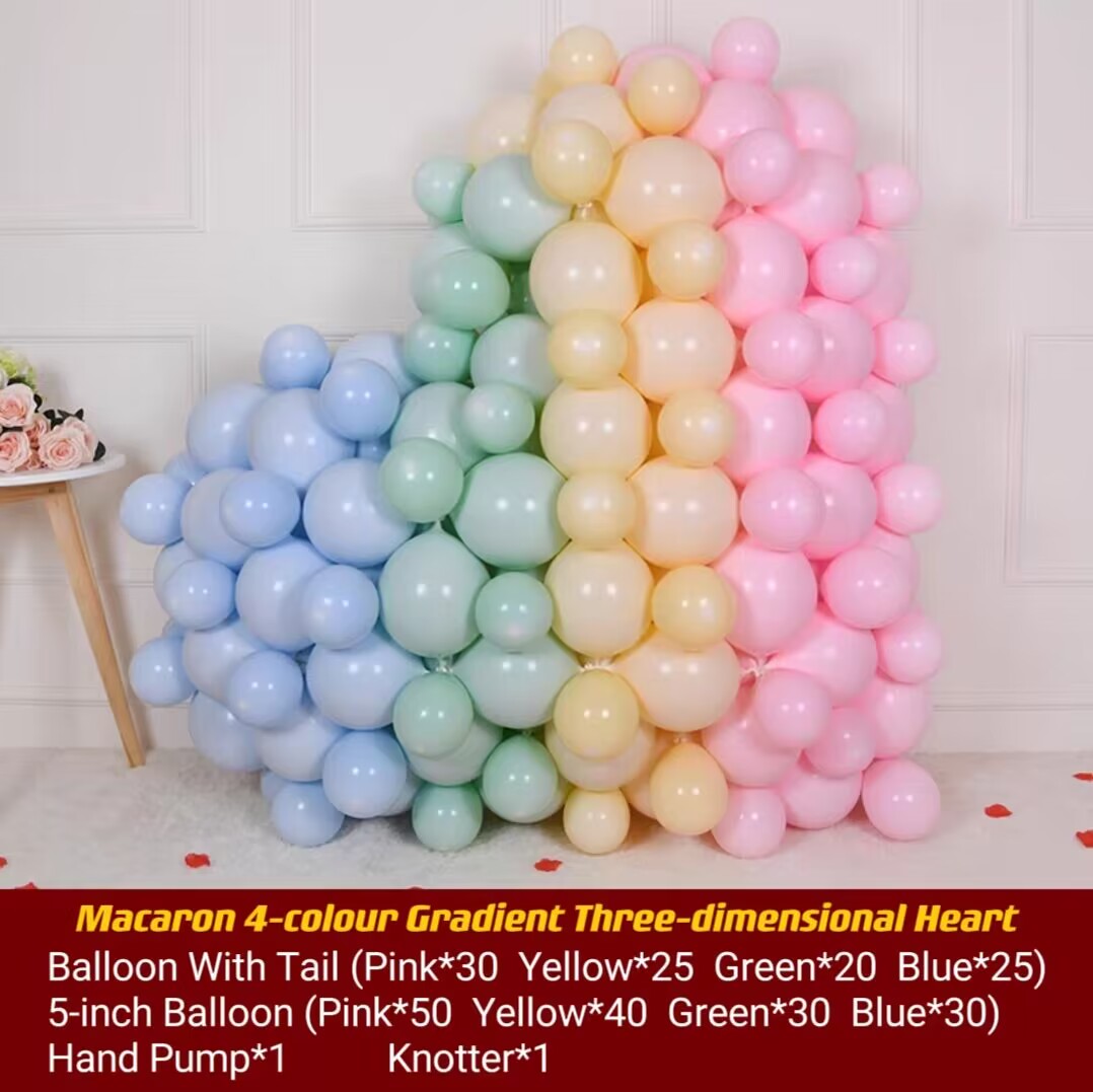 Ins Gradient Colour 3D Three-dimensional Love Balloon Proposal Confession Birthday Creative Wedding Room Decoration Scene Arrangement