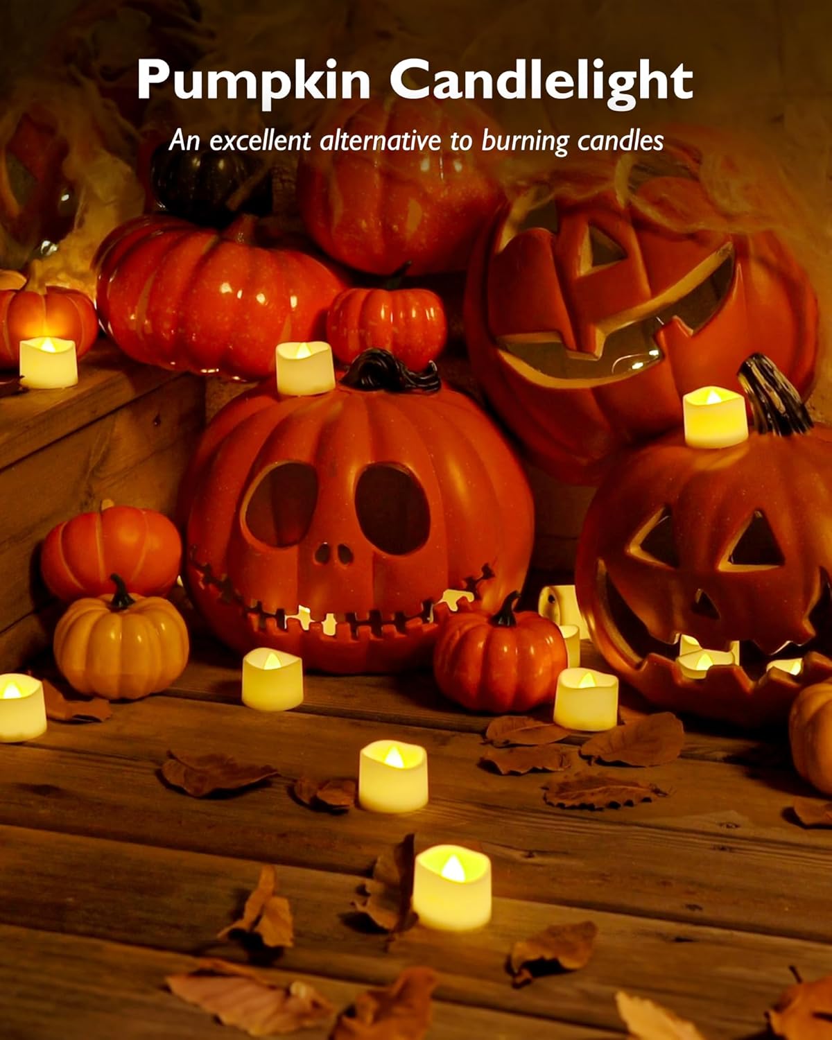 24pcs/set Flameless LED Tea Lights Candles Battery Operated, 100+Hour Fake Electric Candles TeaLights for Votive, Aniversary, Wedding Centerpiece Table Decor, Funeral, Halloween, Christmas