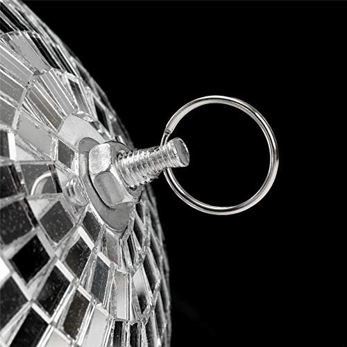 Mirror Disco Ball - Cool and Fun Silver Hanging Party Disco Ball - Large Party Decorations, Party Designs