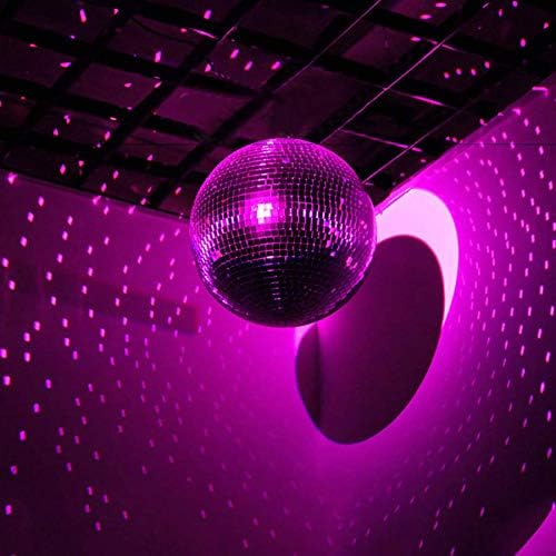 Mirror Disco Ball - Cool and Fun Silver Hanging Party Disco Ball - Large Party Decorations, Party Designs