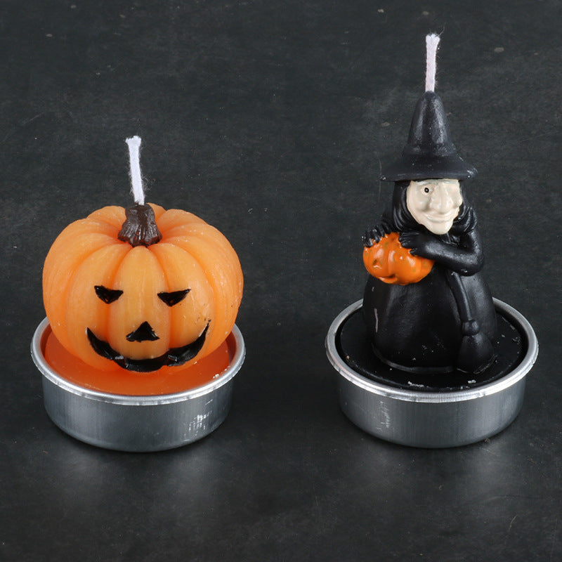 Pumpkin Smiley Pumpkin Witch Spice Candle Tea Light Candle, 6 Pack Tea Lights for Pumpkin Decorations, Halloween, Home, Holiday Gifts, Autumn Decorations for Parties