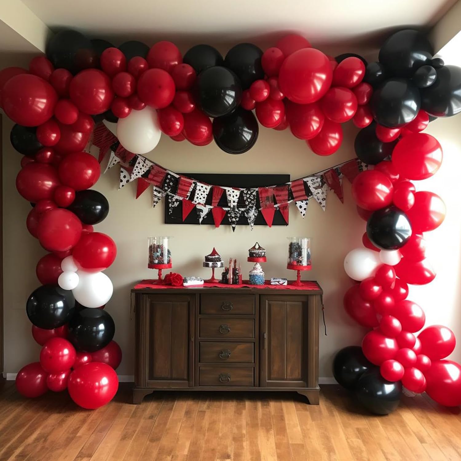 Balloon Wreath Set 120pcs Navy & Gold Confetti White Balloon Arches For Graduation Birthday Party Baby Shower DIY Decoration New Year Graduation Decoration