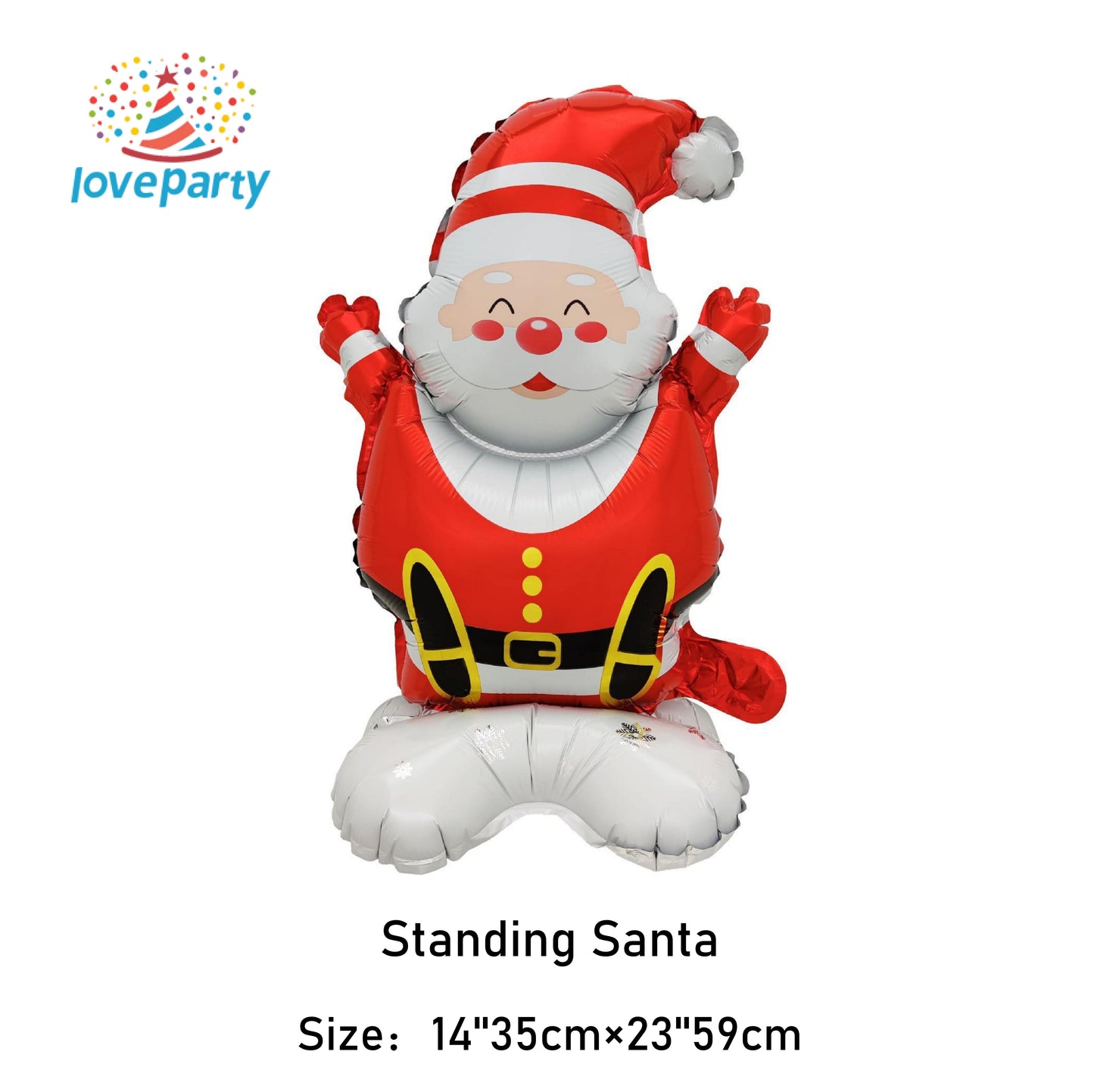 New Cartoon Standing Santa Claus and Snowman Festival Party Atmosphere Decoration Hotel Ornaments Aluminum Foil Balloons