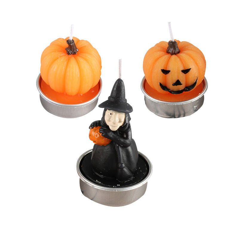 Pumpkin Smiley Pumpkin Witch Spice Candle Tea Light Candle, 6 Pack Tea Lights for Pumpkin Decorations, Halloween, Home, Holiday Gifts, Autumn Decorations for Parties