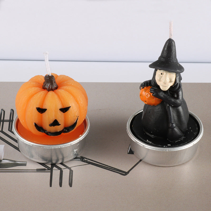 Pumpkin Smiley Pumpkin Witch Spice Candle Tea Light Candle, 6 Pack Tea Lights for Pumpkin Decorations, Halloween, Home, Holiday Gifts, Autumn Decorations for Parties