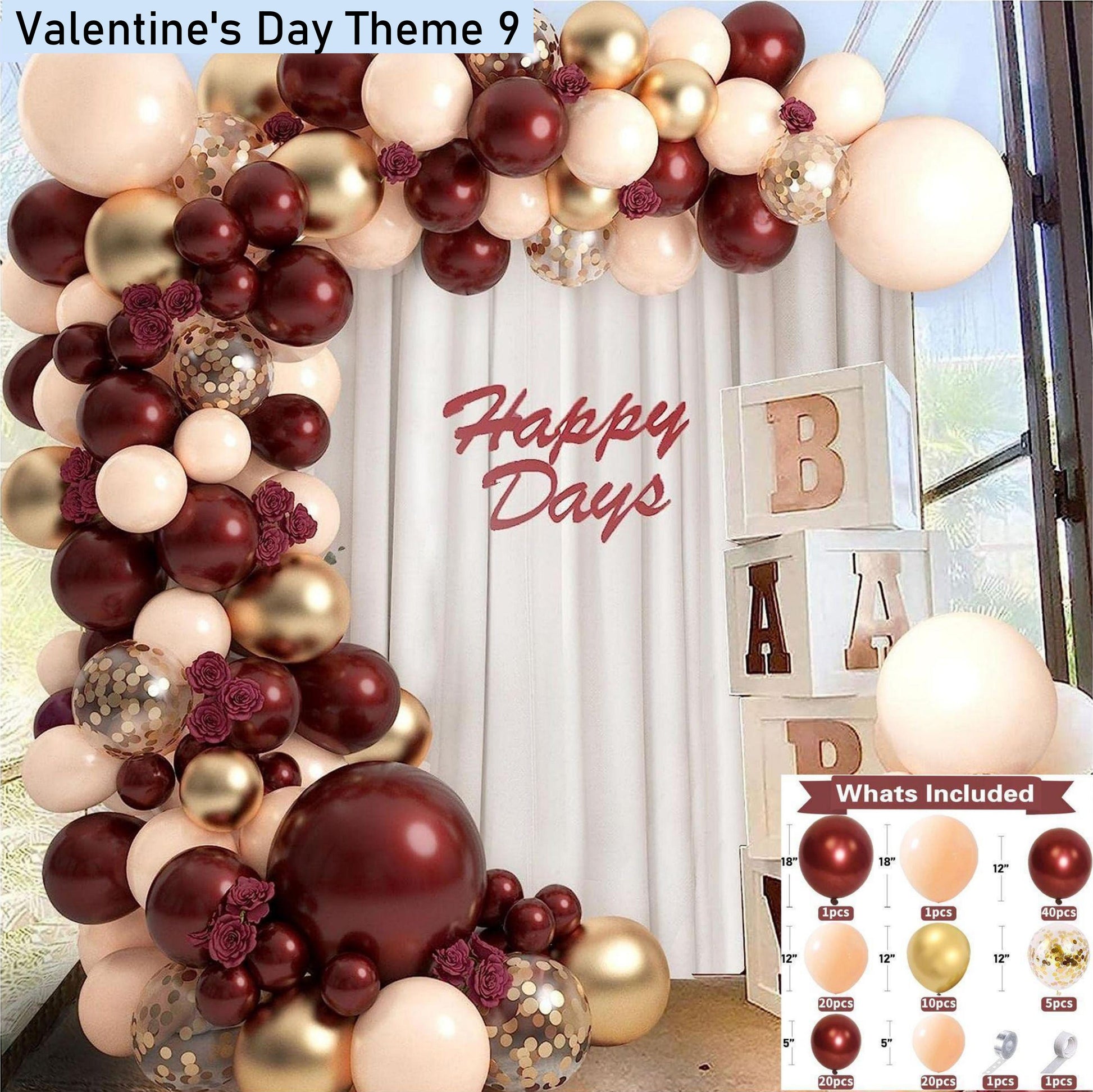 Valentine's Day Theme Balloon Set Valentine's Day Tanabata Wedding Confession Decoration Balloon Props