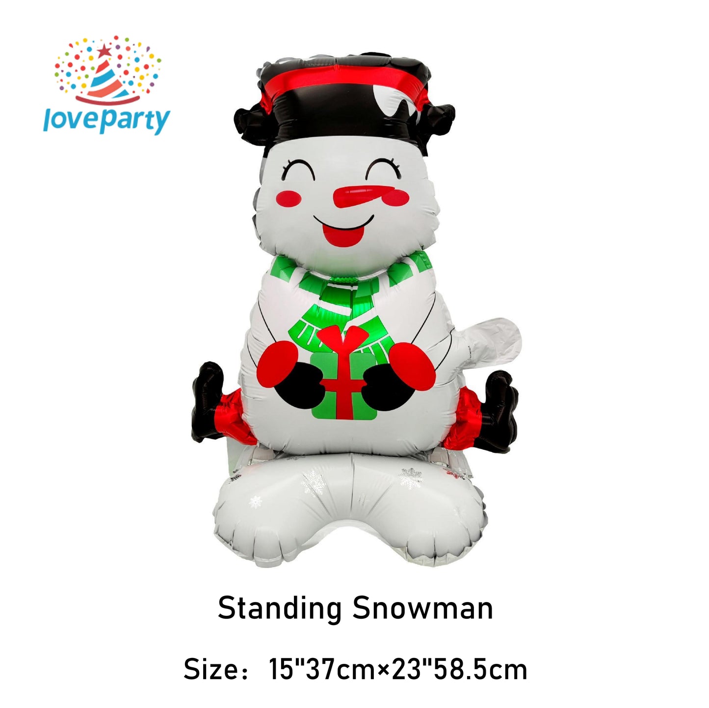 New Cartoon Standing Santa Claus and Snowman Festival Party Atmosphere Decoration Hotel Ornaments Aluminum Foil Balloons