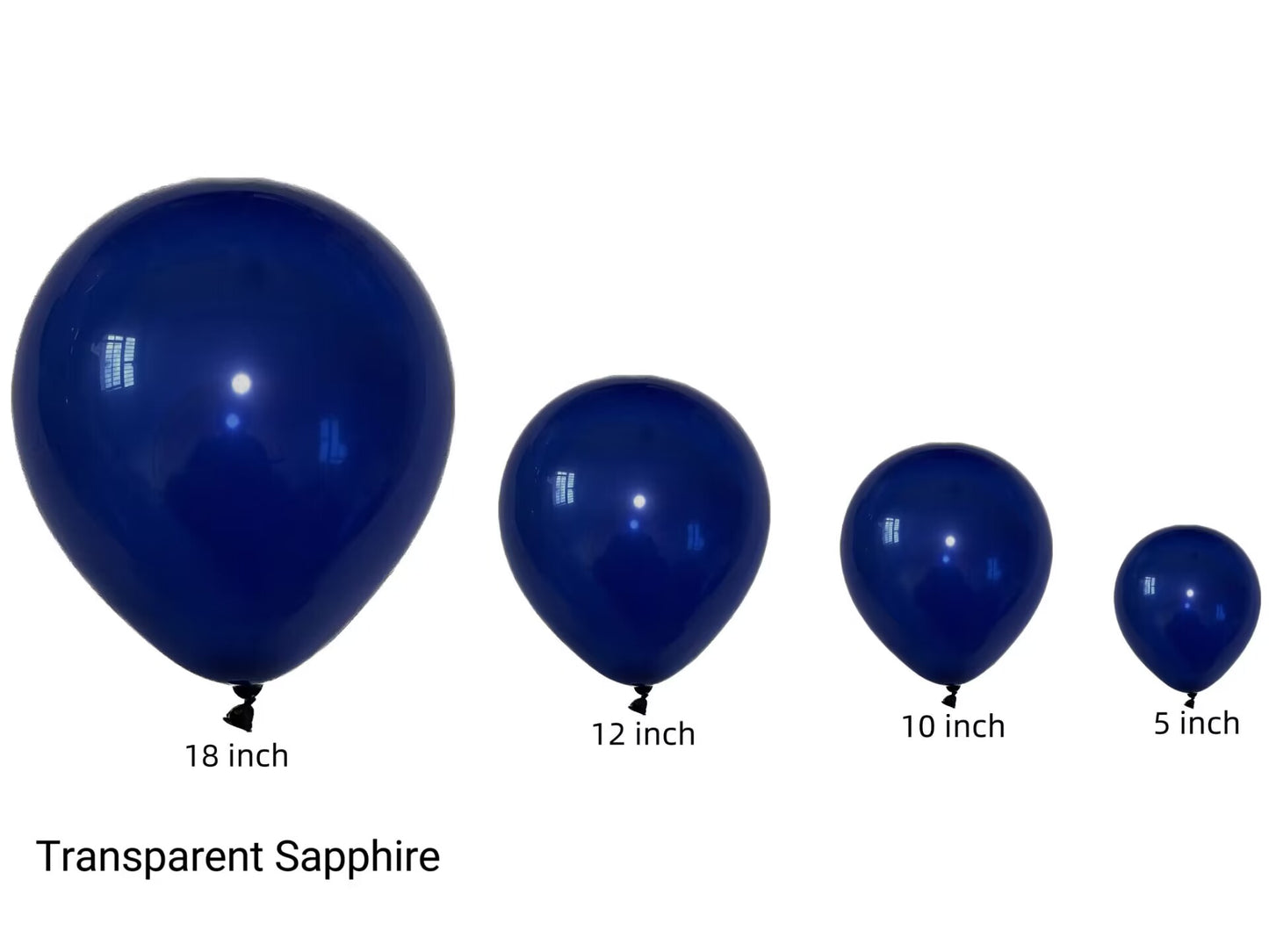 100pcs/pack Thirteen Vintage Blue Latex Balloons in Sizes from 5" to 18" for Children's Birthday Parties, Weddings, Anniversaries, Festivals, Holidays, and More