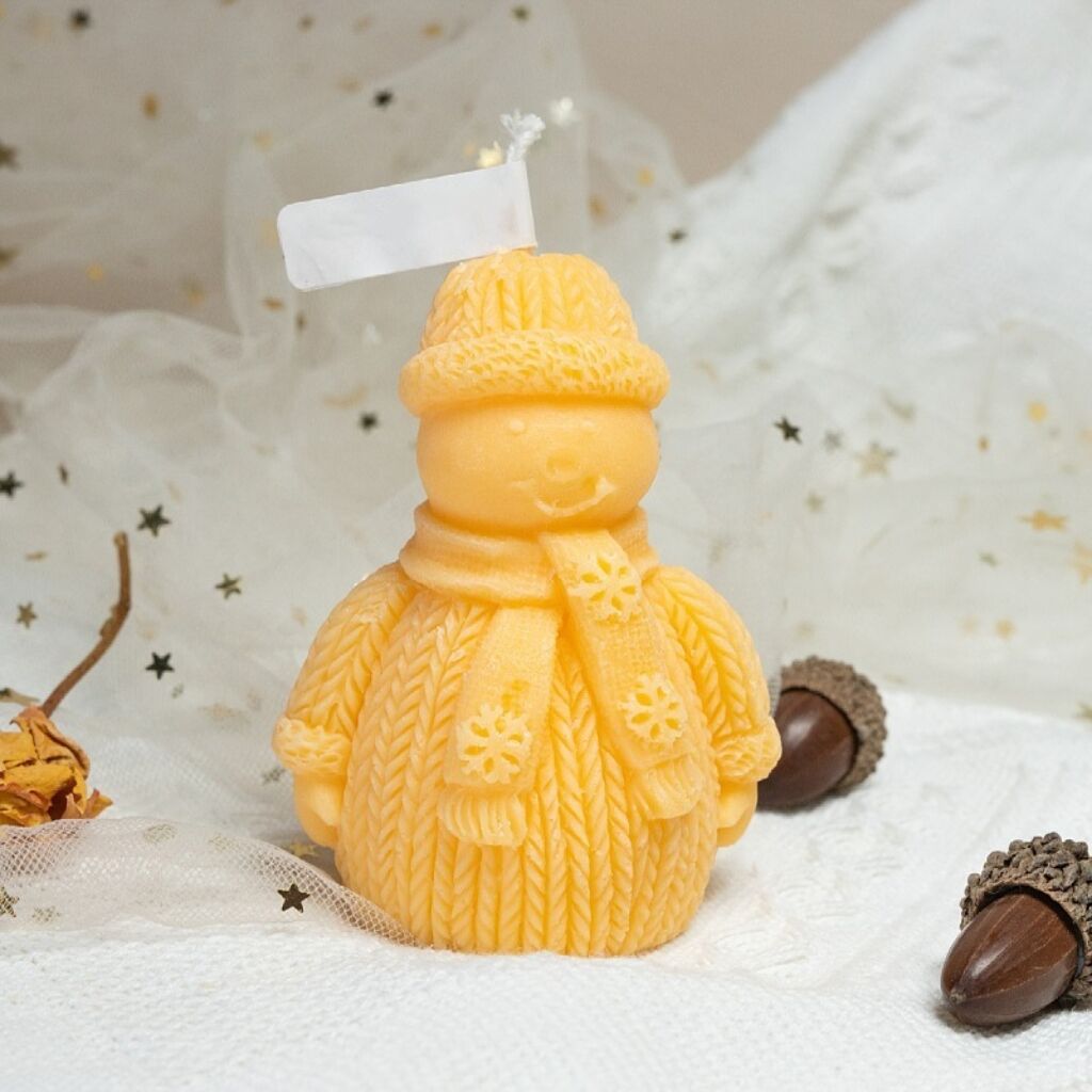 Christmas Scarf Scarf Snowman Candle Soy Wax Christmas Event Gift Decoration