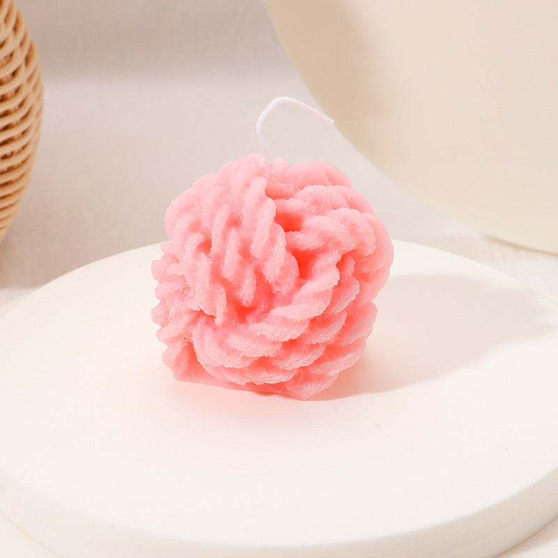 Creative Fruit Wool Cluster Shell Pyramid Candle Handmade Candle Companion Candle