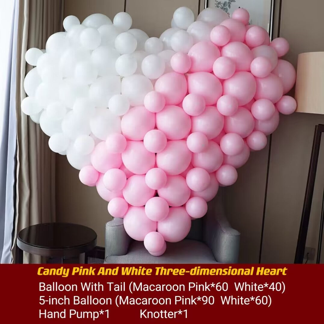 Ins Gradient Colour 3D Three-dimensional Love Balloon Proposal Confession Birthday Creative Wedding Room Decoration Scene Arrangement