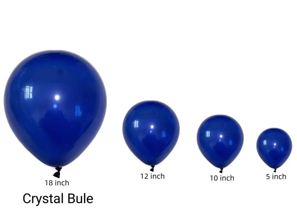 100pcs/pack Thirteen Vintage Blue Latex Balloons in Sizes from 5" to 18" for Children's Birthday Parties, Weddings, Anniversaries, Festivals, Holidays, and More
